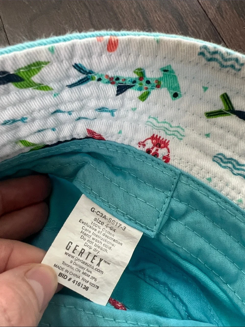 Gertex turquoise bucket